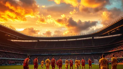 A dramatic match-day moment on a rain-slick Belgian pitch: a KV Mechelen forward in bright yellow and black plain jersey...
